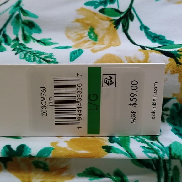 NWT Flower Calvin Klein blouse - Picture 2 of 3